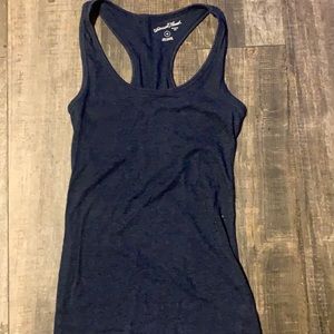 Navy cross back tank top